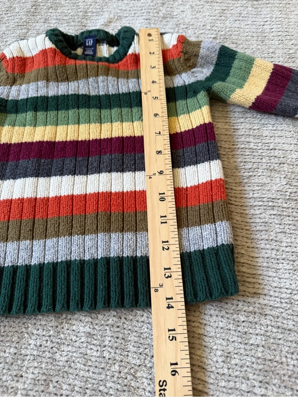 Baby Gap Toddler Striped Wool Blend Sweater Multicolor 2 Years